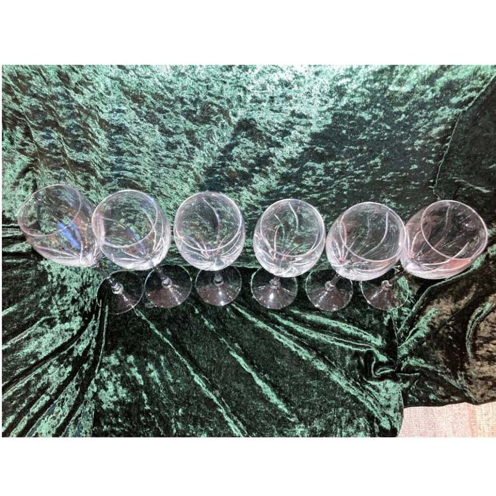 MIKASA® AGENA VINTAGE CRYSTAL WINE GOBLETS – 6 pc Set - Picture 3 of 7